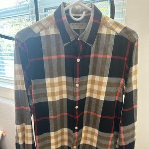 Burberry Check-print Long Sleeve Shirt Size S